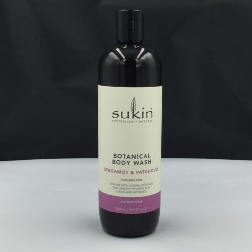 3 x Sukin Botanical Body Wash Bergamot & Patchouli 500ml