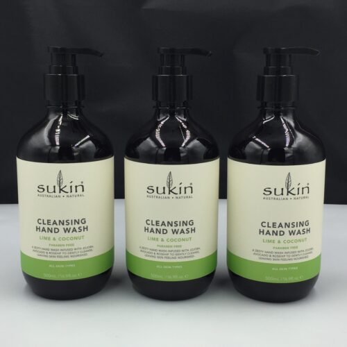 3 x Sukin Cleansing Hand Wash Lime & Coconut 500ml