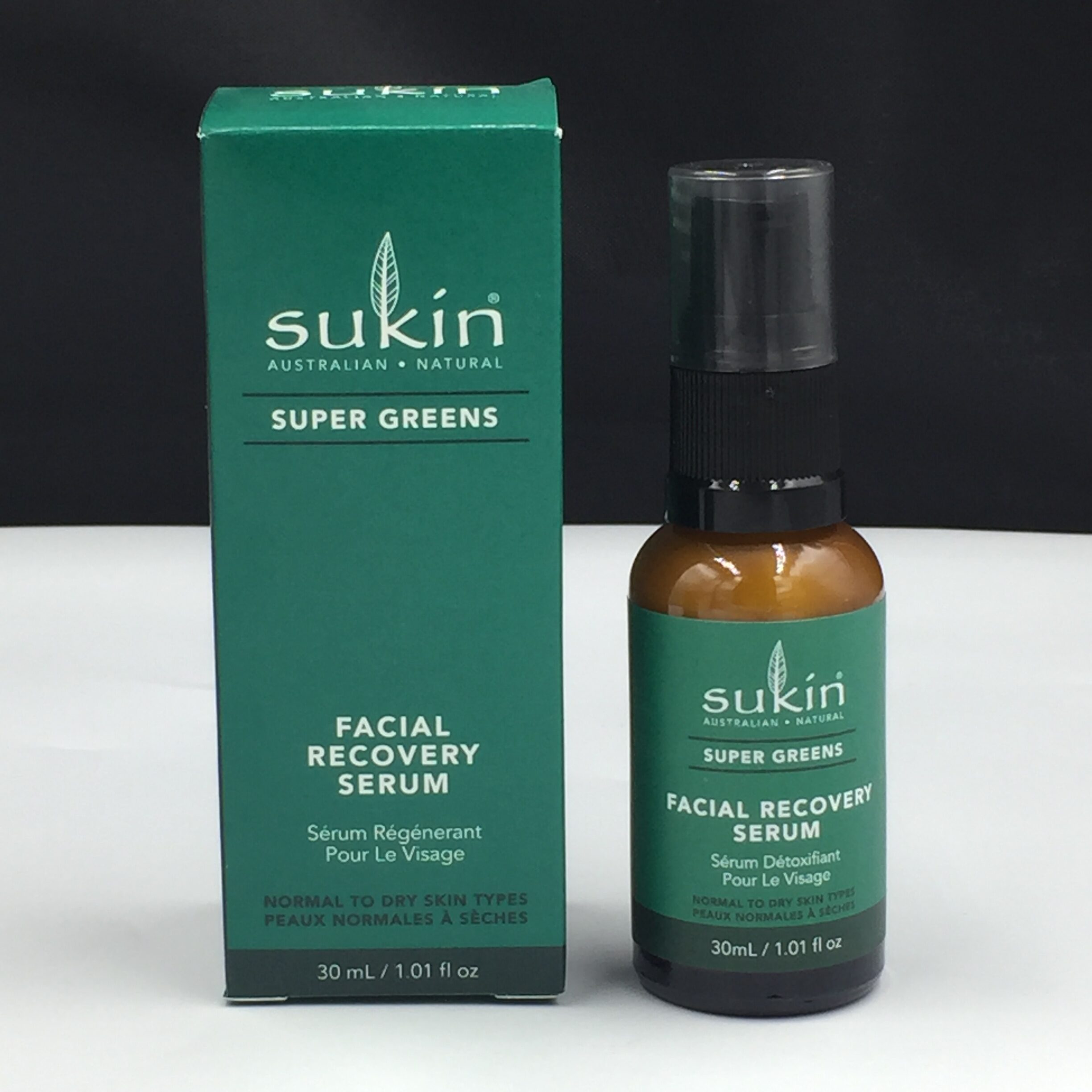 3 x Sukin Super Green Facial Recovery Serum 30ml