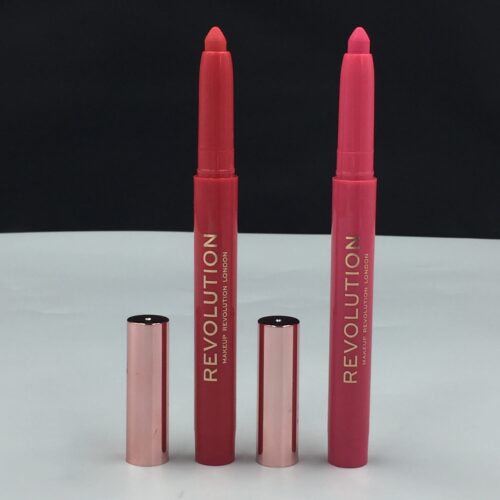 2 x Revolution Velvet Kiss Lip Crayon ( Decadence & Cutie )