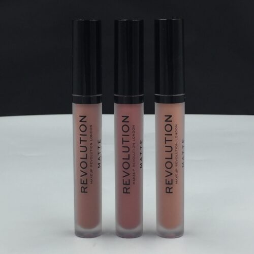3 x Revolution Matte Lips ( Chauffeur, Heart Race & Piece Of Cake )